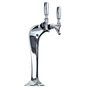 Cobra™ Draft Tower - Polished Chrome - Glycol-Loop - 2 Faucets