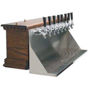 Irish Coffin Box Draft Tower - Air-Cooled - 8 Faucets - Dark Oak