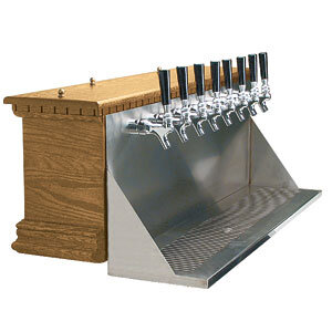 Irish Coffin Box Draft Tower - Air-Cooled - 8 Faucets - Natural Oak