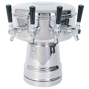 Mushroom 4 Tap Tower – Air Cooled – Polished Stainless Steel