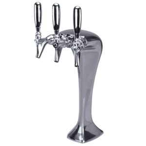 Cobra™ Draft Tower - Polished Chrome - Glycol-Loop - 3 Faucets