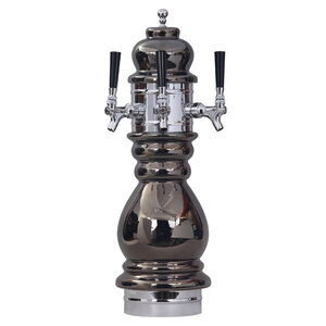 3 Faucet Black Forest Ceramic Beer Tower - Glycol-Cooled 