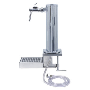1 Faucet - Wine Clamp-On - Polished Stainless Steel