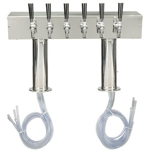 Double Pedestal 6 Tap Tower – Pro-Line Tower Conversion – Air Cooled – Polished Stainless Steel