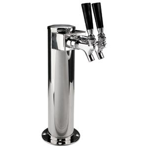 Shotgun Double Tap Keg Tower – Air Cooled – Polished Stainless Steel