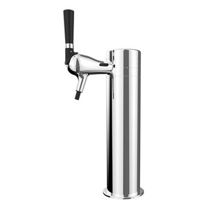 FlexiDraft™ Single Tap Chrome Draft Beer Kegerator Tower – 3-1/2" Column