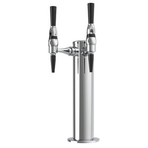 3” Column 2 Faucets Coffee Stainless Steel Draft Tower – Air Cooled