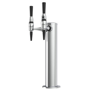 3” Column Coffee Double Tap Tower – 14" Tall – Air Cooled