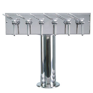 T Style Wine Dispensing Tower – 6 Faucets – Air Cooled – Stainless Steel