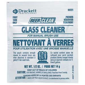 Beer Clean® Glass Cleaner - 1 case/100 Pouches