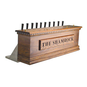 Irish Coffin Box Draft Tower - Gylcol-Cooled - 10 Faucets - Dark Oak