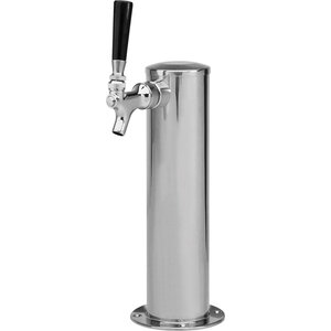 3” Column Spin Stop™ Single Beer Tap Tower - Air Cooled - Polished Stainless Steel