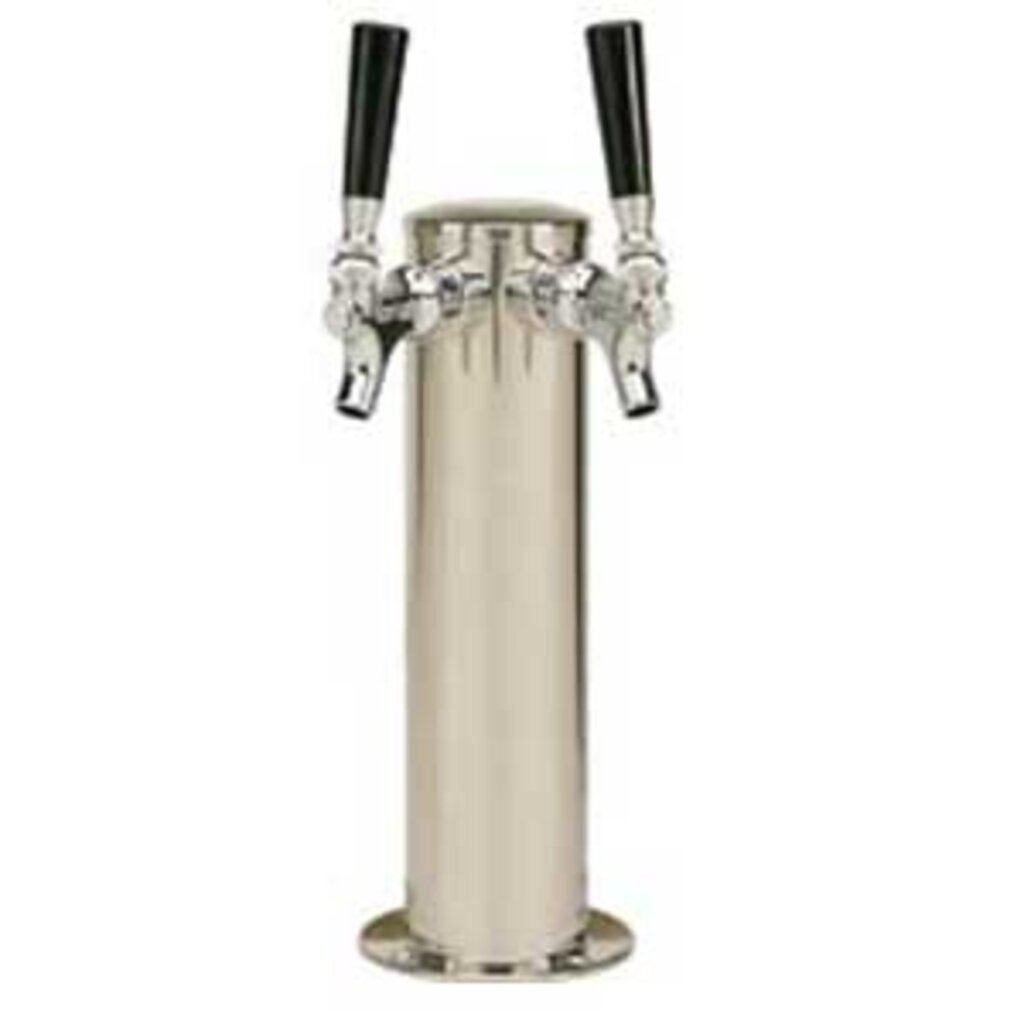 Polished Stainless Steel Glycol Cooled Triple Faucet Draft Beer