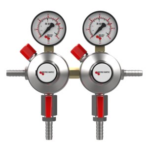 Premium Plus 2 Way Secondary CO2 Regulator – Low Pressure – 0-60 PSI – 2 Gauge – 2 Products