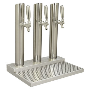 Skyline Draft Beer Tower Stainless 3 Faucet w/o Rinser