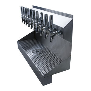Kronos 10 Tap Beer Tower – Glycol Cooled - Wall Mount w / Glass Rinser