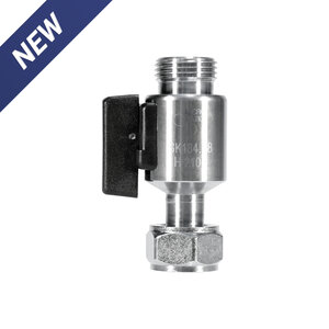 Straight Beer Shut Off Valve with Swivel Hex Nut – 304 Stainless Steel
