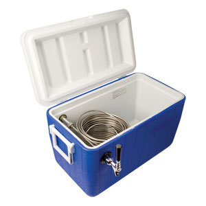 48 Qt - Coil Cooler - 1 Faucet - 100' Coil - Blue