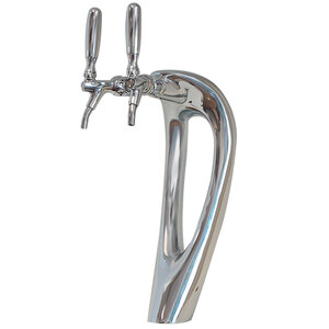 Mystique Two Faucet Beer Tower - Chrome Finish - Glycol Ready 