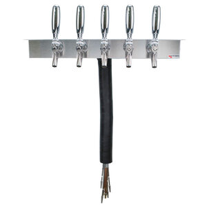 Undercounter Mount Beer Tower - 5 Faucet - Glycol-Cooled