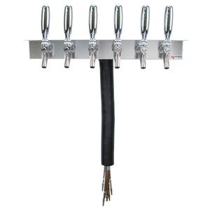 Undercounter Mount Beer Tower - 6 Faucet - Glycol-Cooled