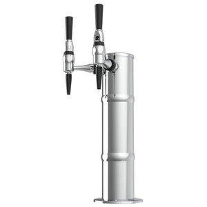 4” Column Coffee Dual Tap Tower – 14" Tall – Air Cooled