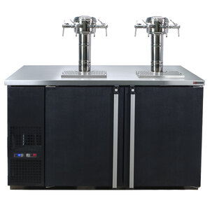 Pro-Line™ Wine Dual Zone Kegerator – 2 Sommelier Tower – 8 Faucets – 59-1/2" – Black Vinyl