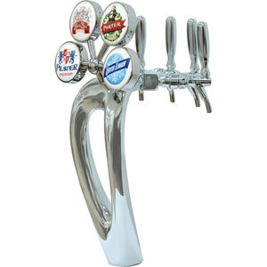 Mystique Chrome Tower - 4 Taps