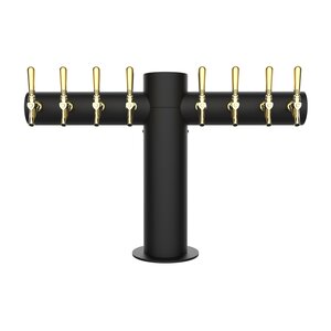 Metropolis "T" - 8 304 Faucets - Black Matte Finish - Glycol Cooled