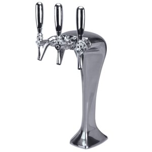 Cobra™ Draft Tower - Polished Chrome - Glycol-Loop - 3 Faucets