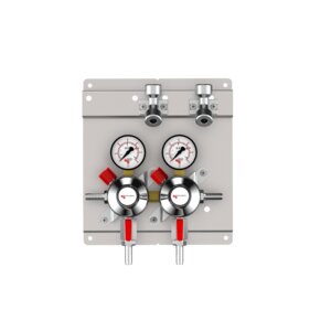 Dual Gauge CO2 Draft Beer Regulator Panel – 0-60 PSI – 2 Pressures – 2 Kegs