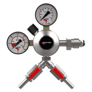 Premium Plus Nitrogen Beer Regulator Dual Gauge - Low Pressure - 0-15 PSI