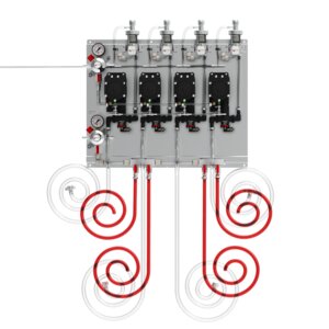 2 Gauge Regulator PRO-MAX™ Panel Assembly - 0-60 PSI - 4 Pressures - 4 Products - 4 FOBs - 4 Pumps