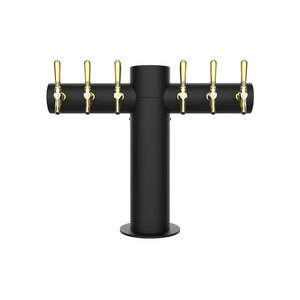 Metropolis "T" - 6 304 Faucets - Black Matte Finish - Glycol Cooled