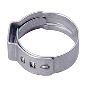 Stepless Ear Hose Clamp - 3/8" I.D. Poly & 3/16 I.D. Vinyl