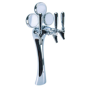 Anaconda Triple Tap Tower – Glycol Cooled – Chrome Finish – Medallion