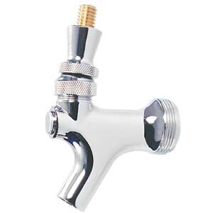 Standard Beer Faucet - Chrome Plated Brass - Brass Lever