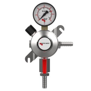 Premium Plus Secondary Single Gauge CO2 Beer Regulator - Low Pressure - 0-60 PSI – 1 Product