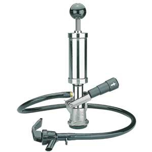 Keg Party Pump 4” - D System Coupler - Chrome Lever Handle