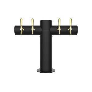 Metropolis "T" - 4 304 Faucets - Black Matte Finish - Glycol Cooled