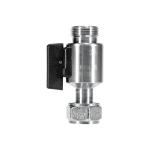 Straight Beer Shut Off Valve with Swivel Hex Nut – 304 Stainless Steel