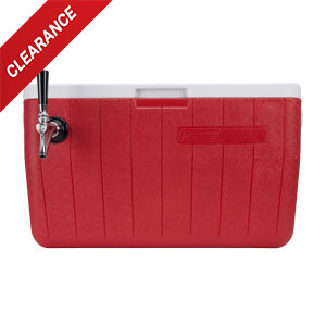 Premium Jockey Box - 48 Qt. - 1 Faucet - 100' Coil - Red