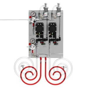 PRO-MAX™ Double Gauge CO2 Beer Regulator Panel Assembly – 2 Gauge – 0-60 PSI – 2 Pressures – 2 Products – 2 FOBs – 2 Pumps