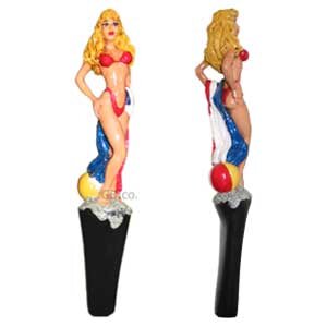 Blonde Bikini Beach Ball Beer Tap Handle