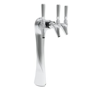 Lucky Draft Tower - Chrome Finish - Glycol Cooled - 3 Faucets