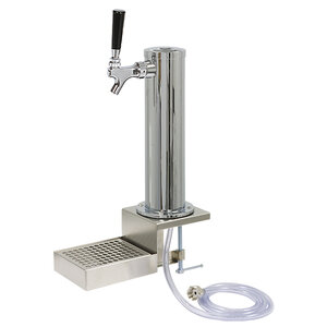 3" Clamp On Tower - Polished Stainless Steel - 1 Faucet