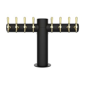 Metropolis "T" - 8 304 Faucets - Black Matte Finish - Glycol Cooled