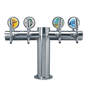 Metropolis "T" - 4 304 Faucets - Polished Stainless Steel - Glycol Cooled - Medallions