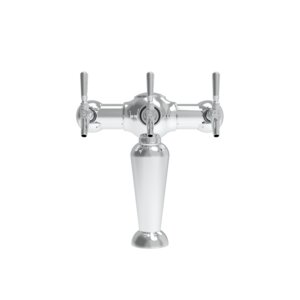 Paris Triple Tap Draft Beer Tower Glycol Cooled – Chrome Finish