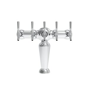 Brigitte Tower - 5 Faucet - Polished Stainless Steel Finish - Glycol Cooled